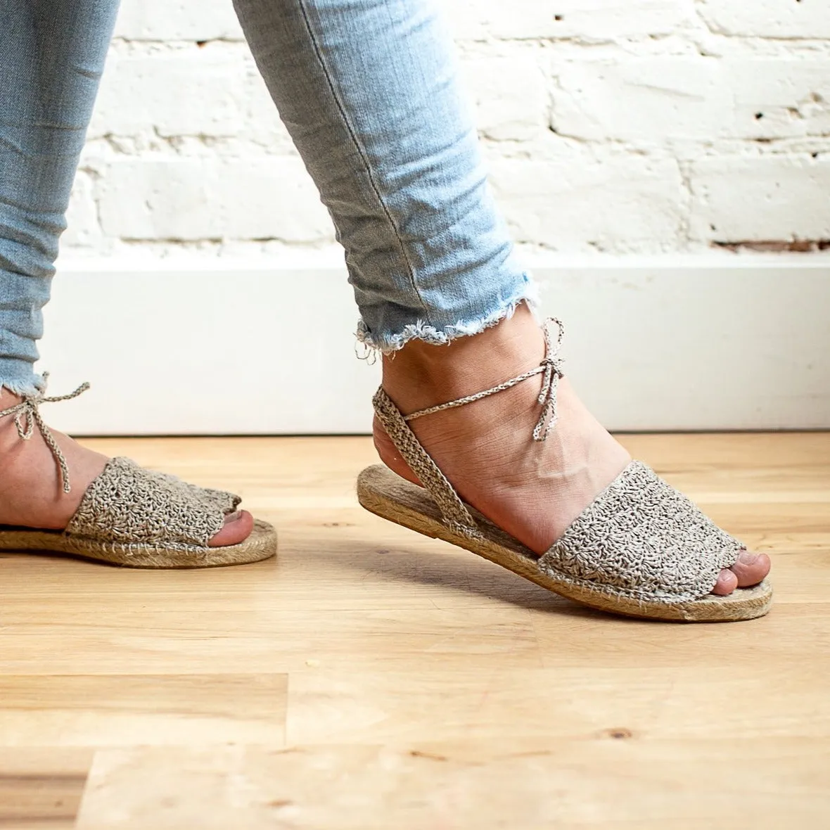 Shell Stitch Crochet Espadrilles Kit