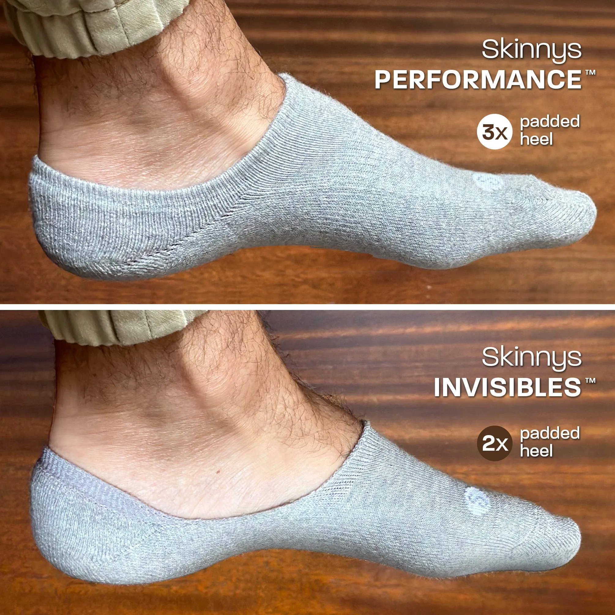 Skinnys Invisibles || Extra-Thick No-Show Liner Socks || Daily pack