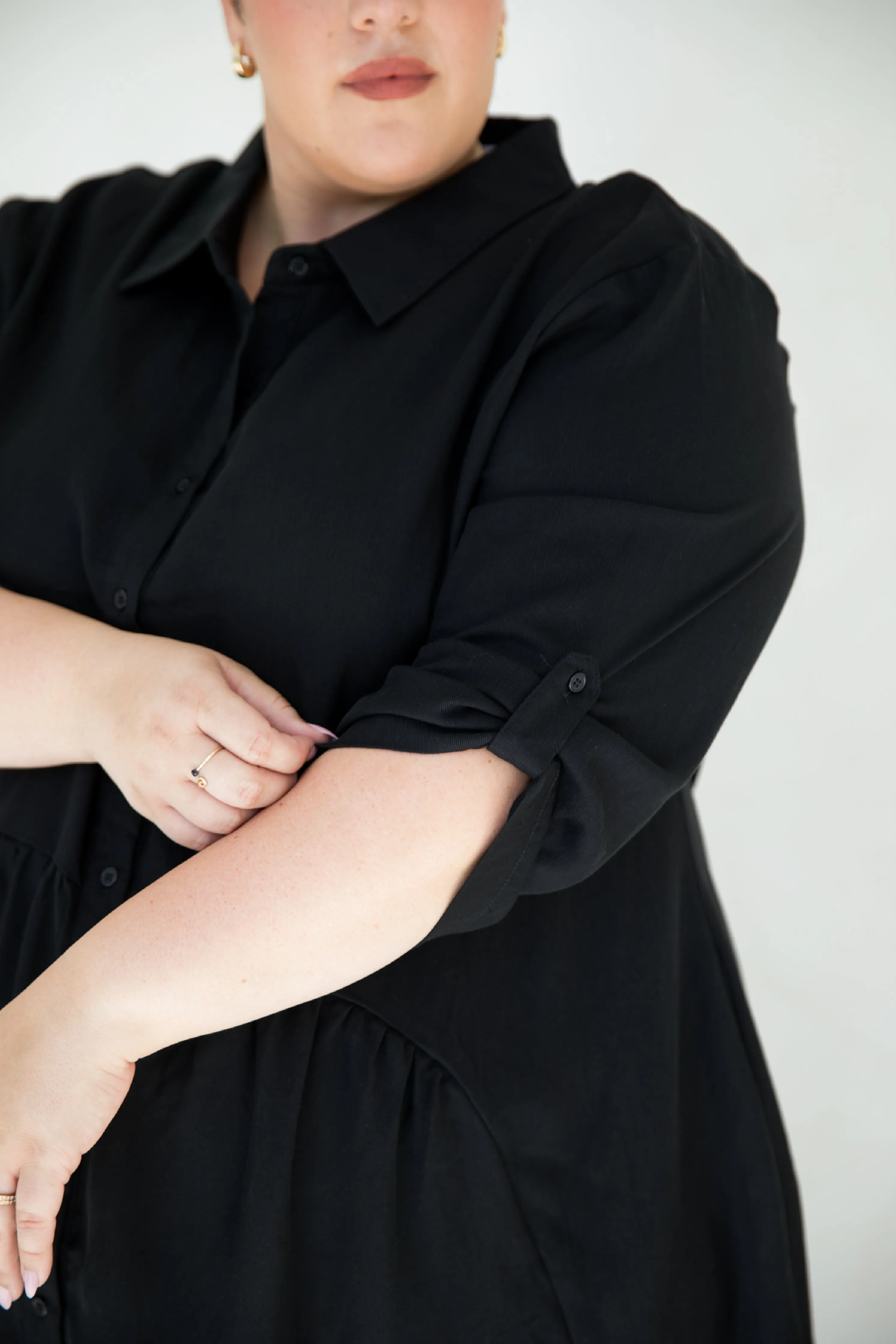 Soho Shirt Dress in Black