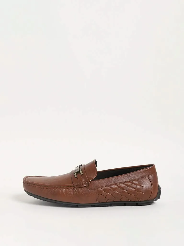 SOLEPLAY Brown Loafers with Buckle Detail