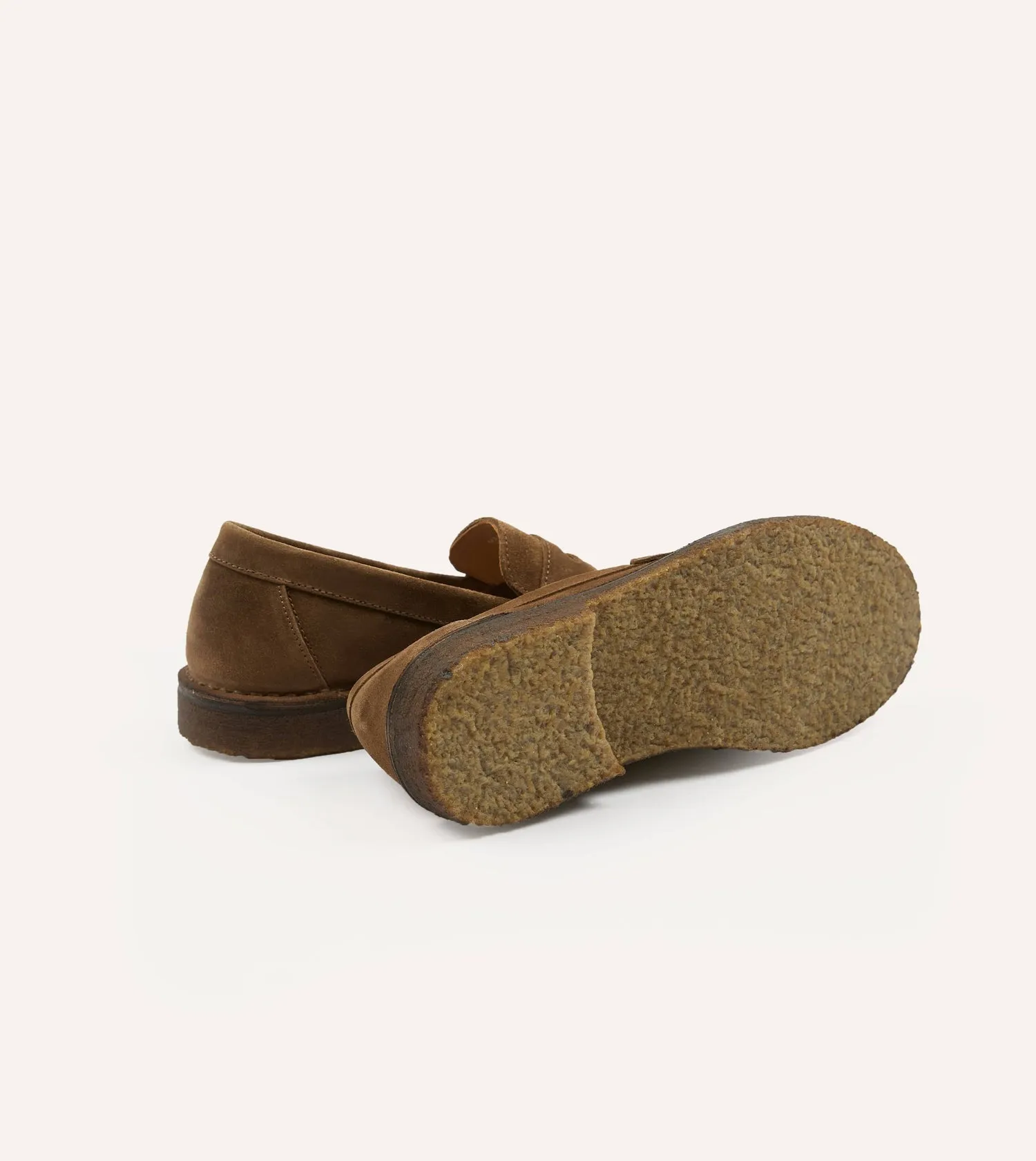 Suede Canal Penny Loafer with Crepe Sole