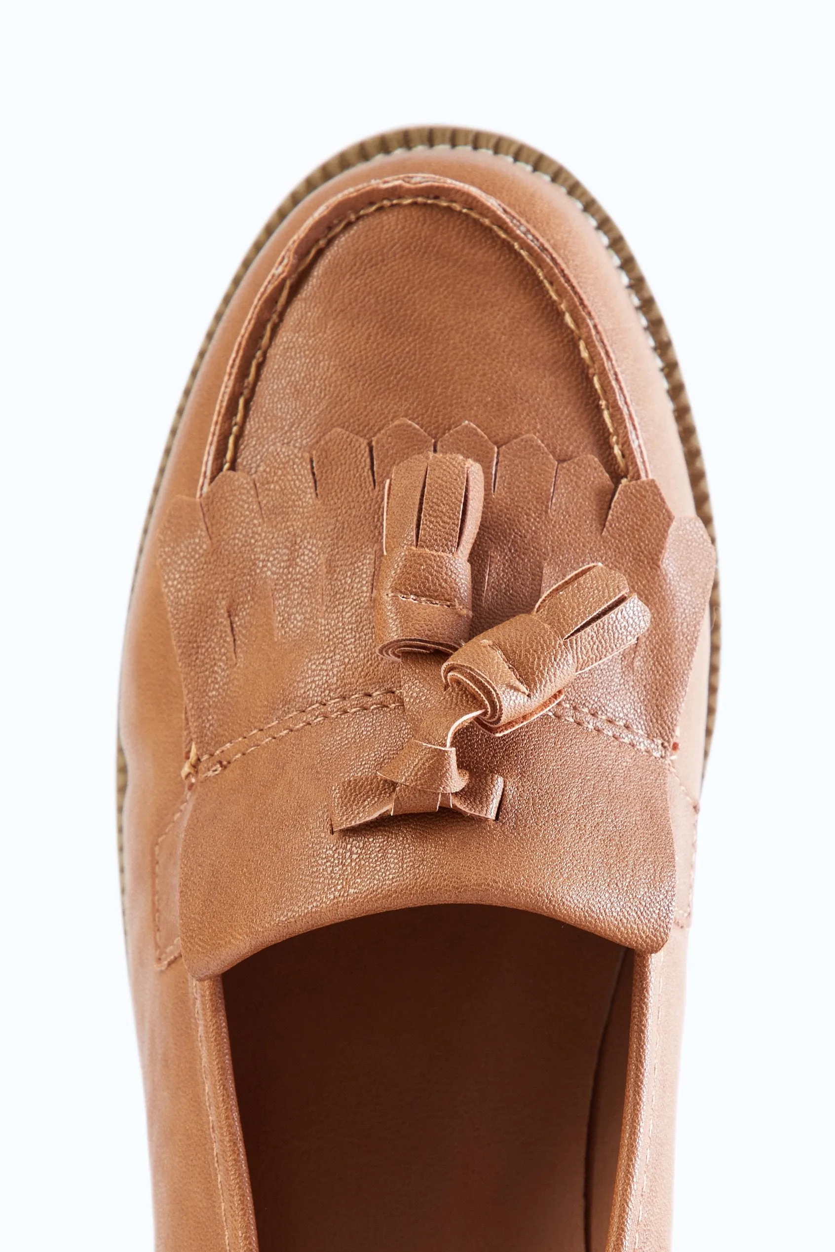 Tan Tassel Loafers