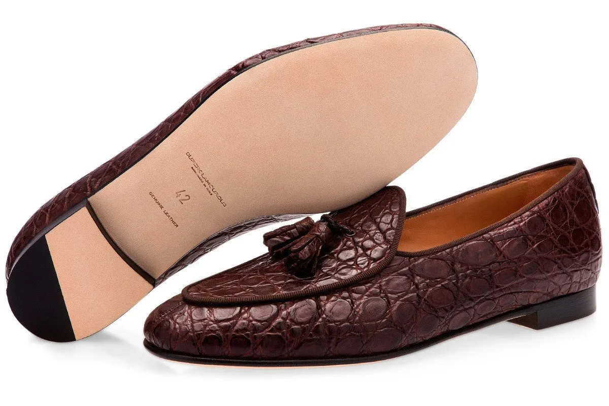 TANGERINE 2 CAYMAN COCOA BELGIAN LOAFERS