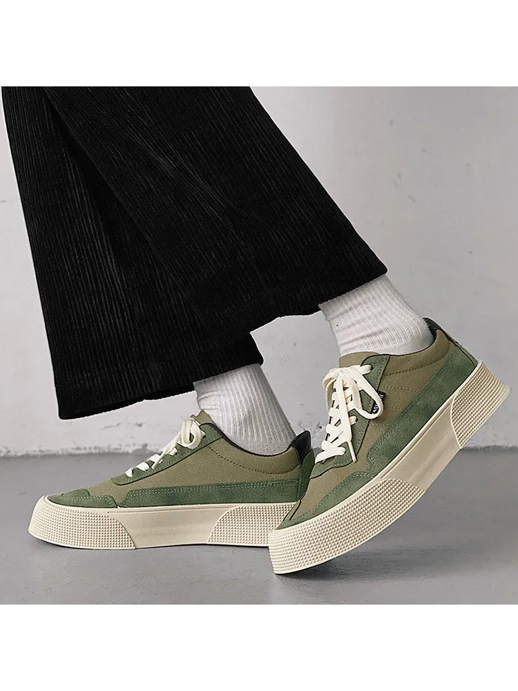 Thick Sole New Casual Sporty Harajuku Men'S Flat Shoes