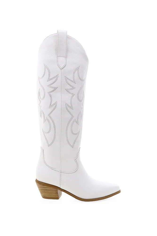 Urson - White Western Boot