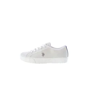 US POLO WOMENS LUREX CANVAS TRAINERS WITH RUBBER OUTSOLE