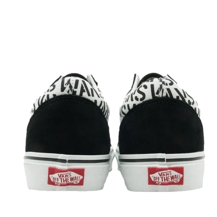 Vans Old Skool Adults Vans White Black Logo Clearance