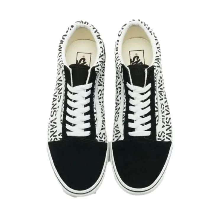 Vans Old Skool Adults Vans White Black Logo Clearance