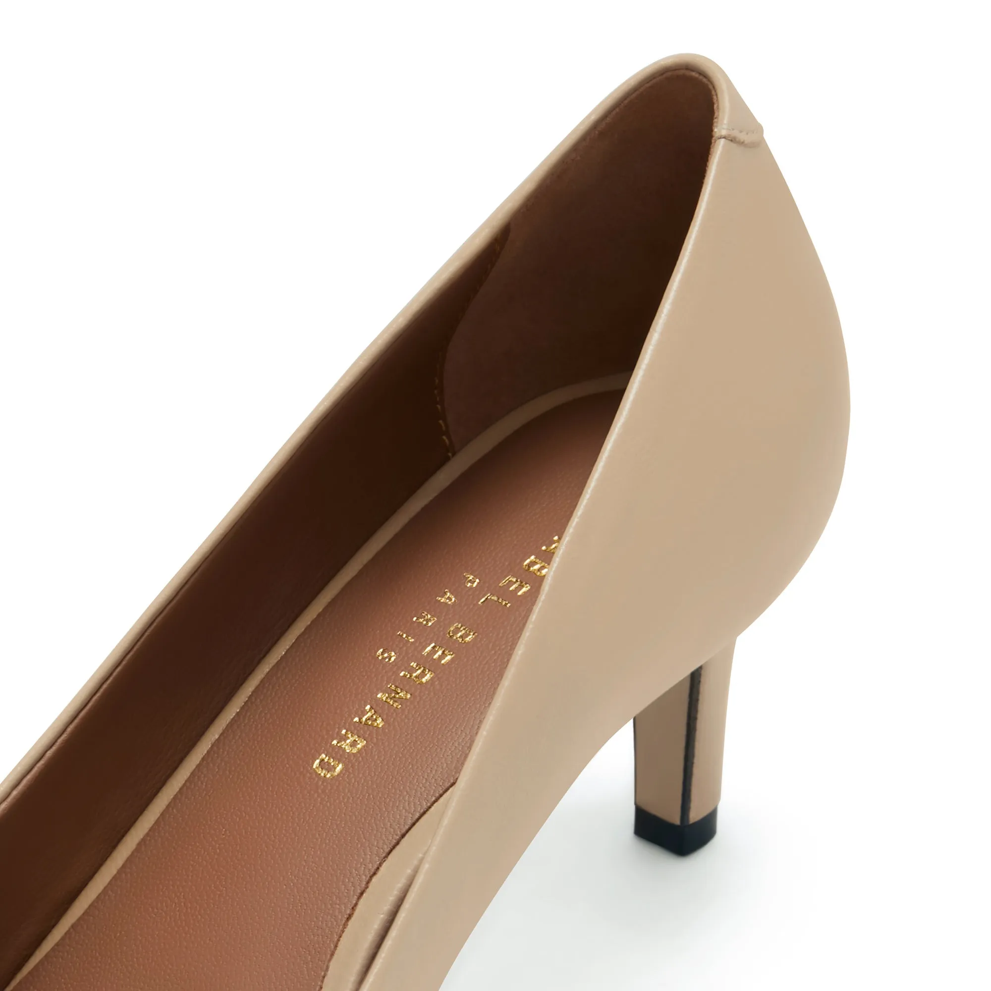 Vendôme Loraine beige calfskin leather pumps