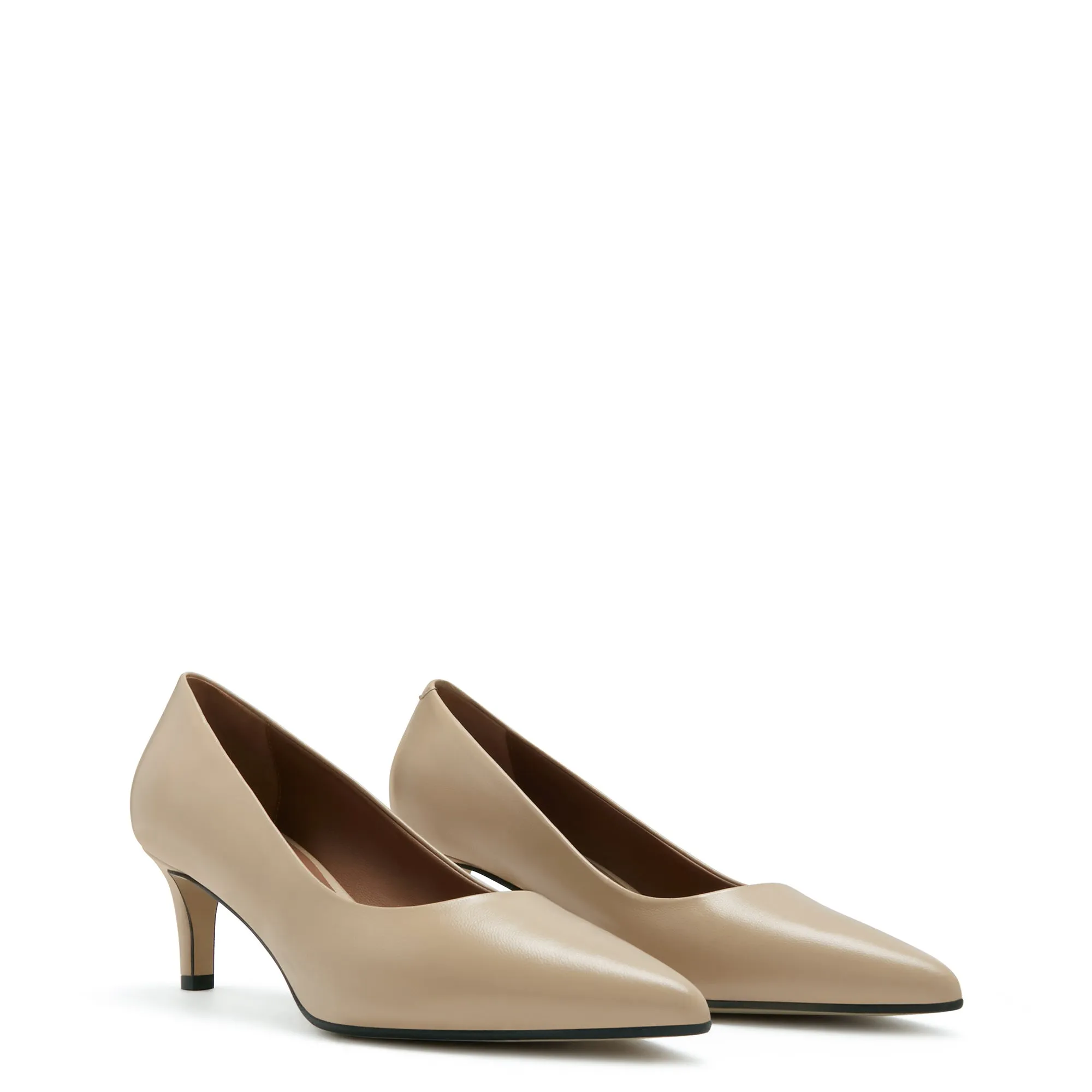 Vendôme Loraine beige calfskin leather pumps