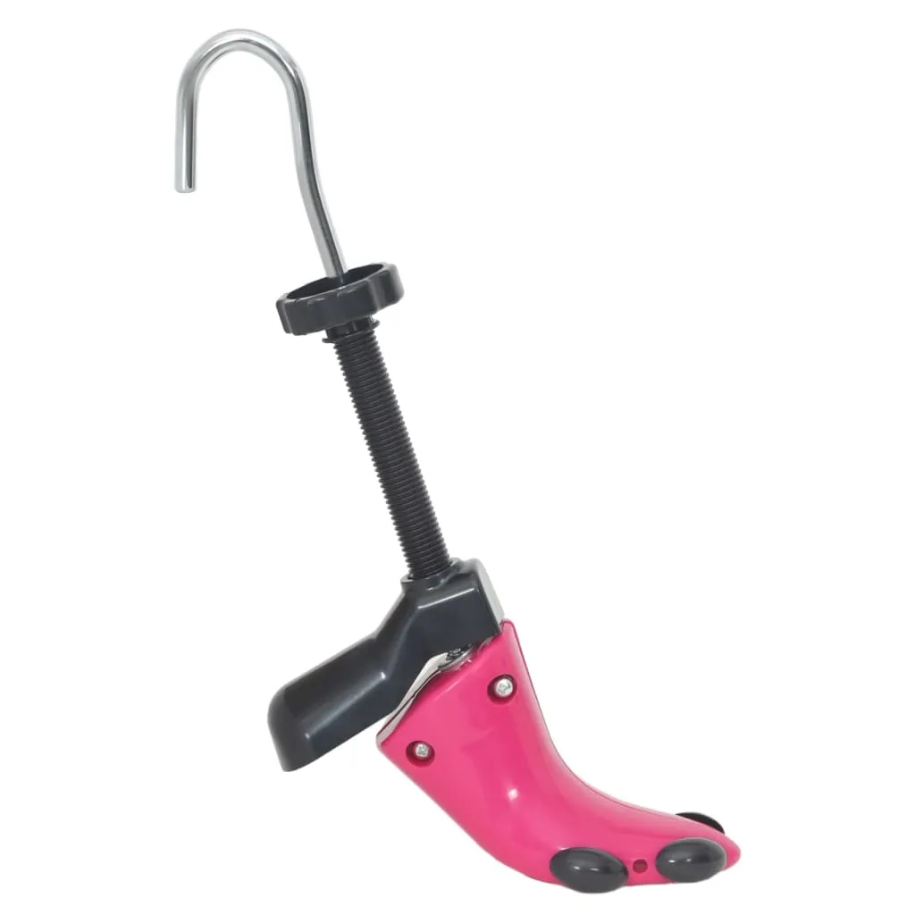 vidaXL Shoe Stretchers with Shoe Horn Pink EU 34-40 Plastic