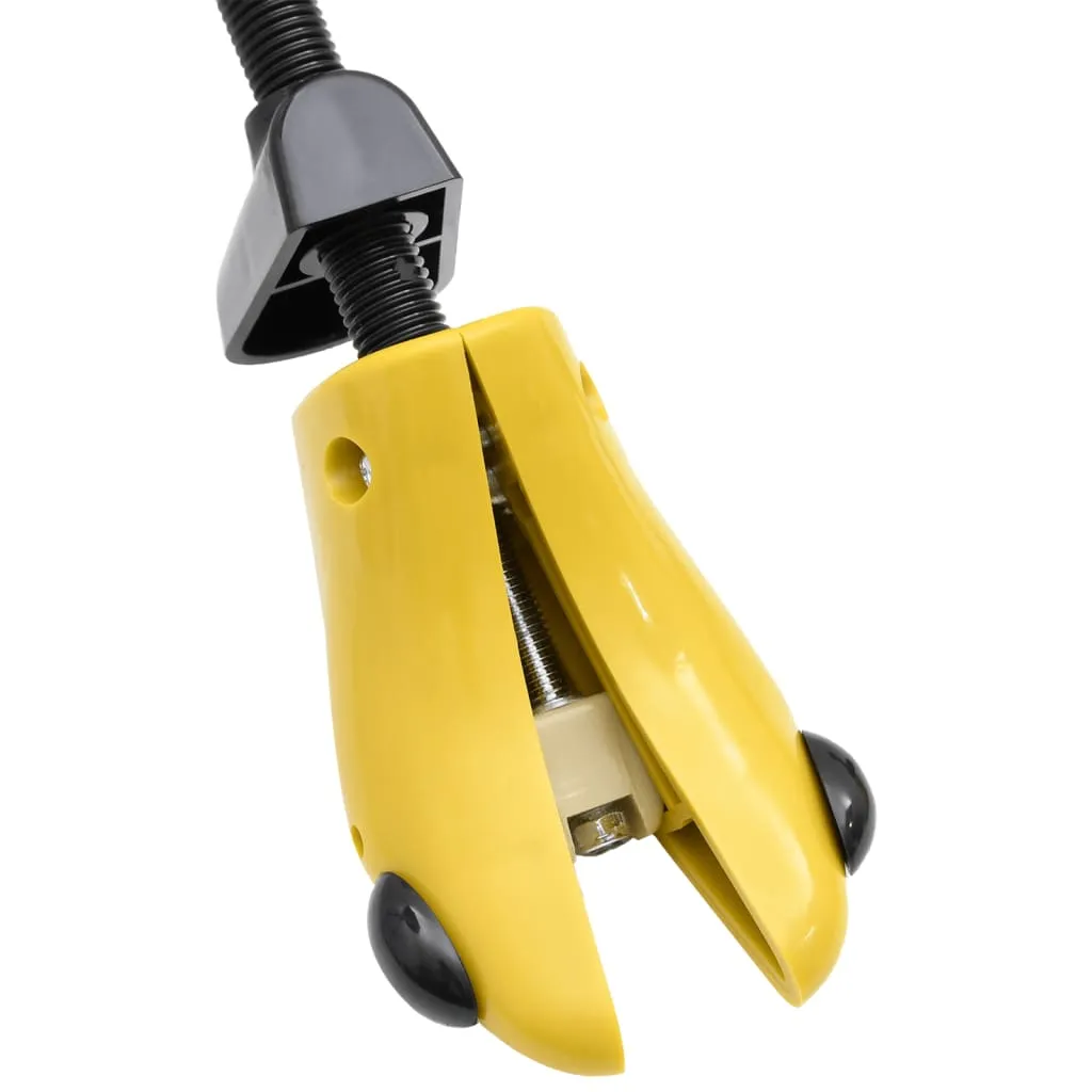 vidaXL Shoe Stretchers with Shoe Horn Yellow EU 34-37 Plastic