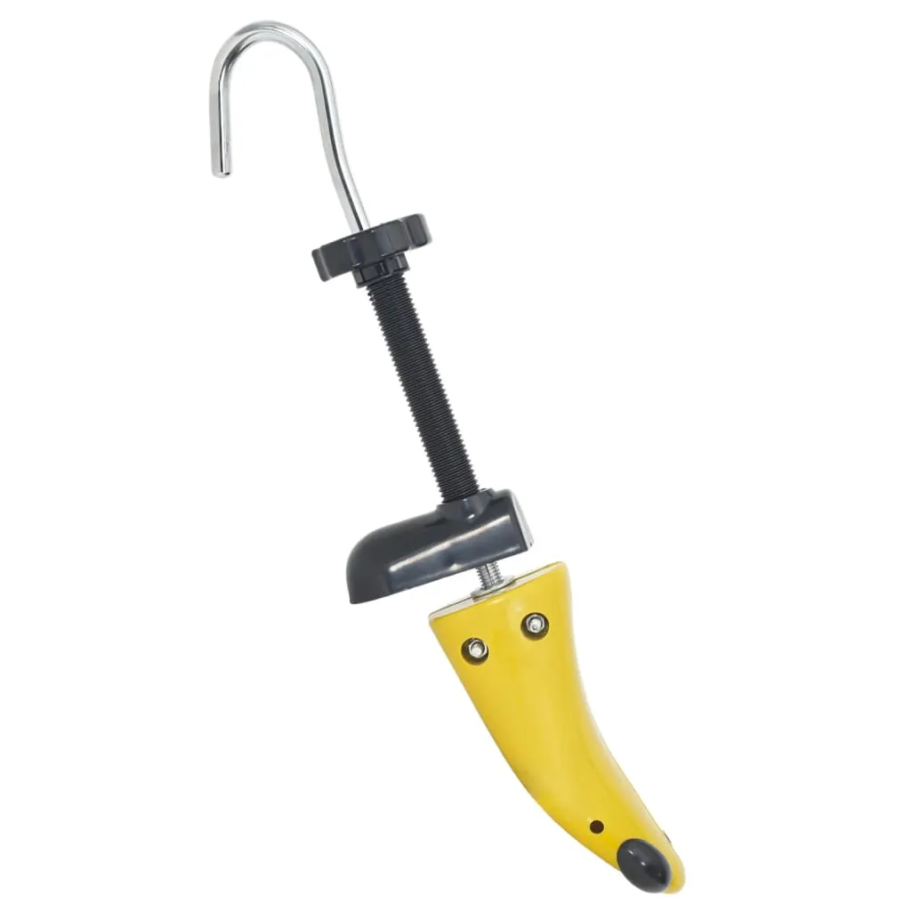 vidaXL Shoe Stretchers with Shoe Horn Yellow EU 34-37 Plastic