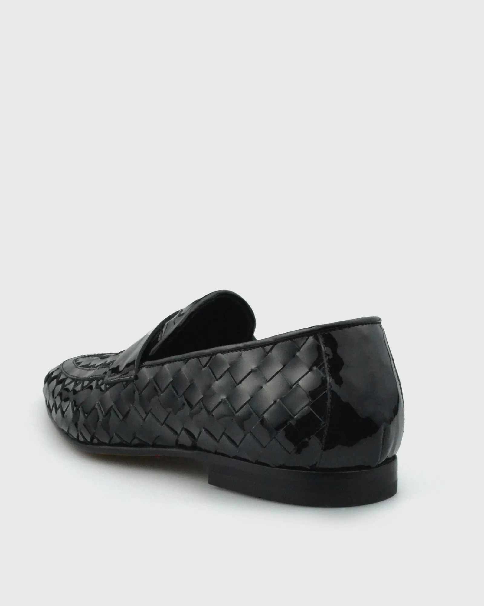 VINCENT & FRANKS VFS22-LO BLACK WOVEN PATENT LOAFER