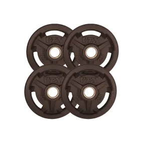 VTX 4 x 25 lbs Olympic Rubber Grip Plates Only Set