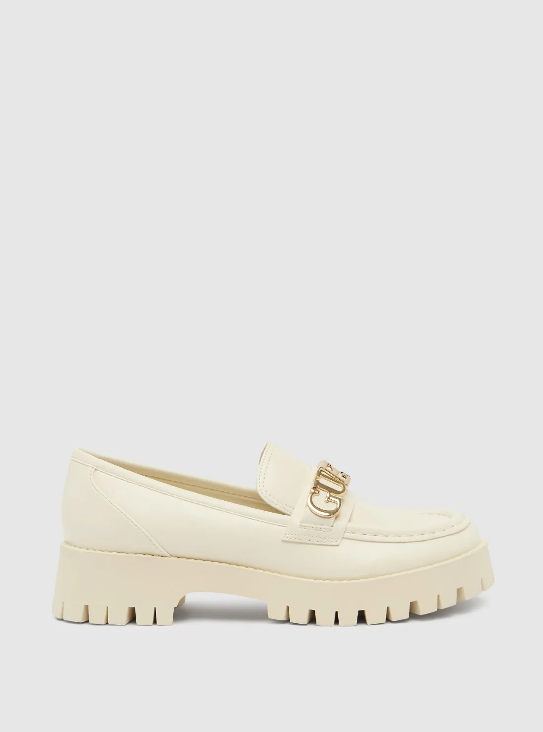 White Ashli Chunky Loafers