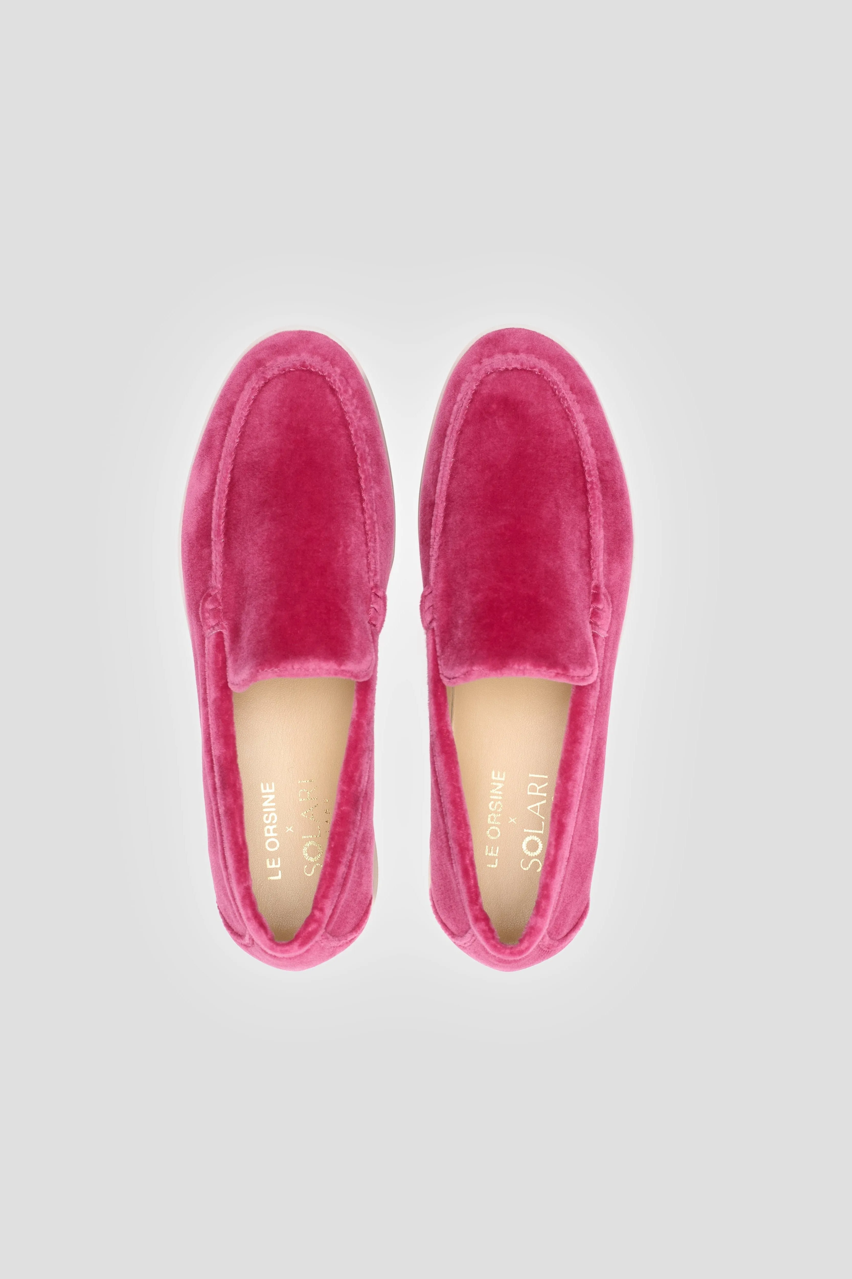 Women's Velvet Vegan Loafers | Pink